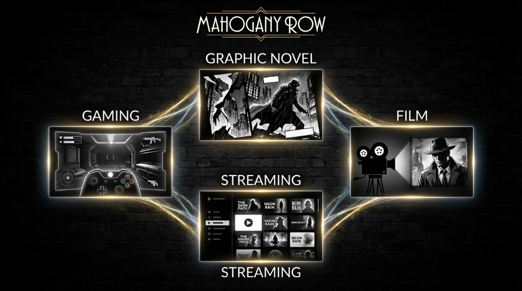Mahogany Row — Graphic Novel · Streaming · Film · Gaming